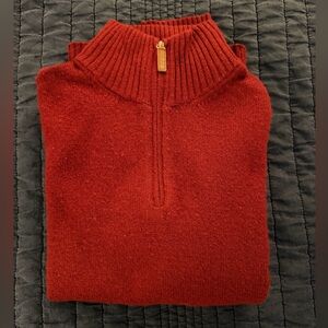 J Crew lambs wool 1/4 zip Sweater Size Medium